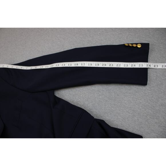 Lauren Ralph Lauren Blazer Mens 48R Navy Blue 100% Wool Gold Buttons - Picture 9 of 11